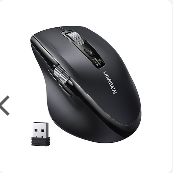 Chuột kh&ocirc;ng d&acirc;y Bluetooth v5.4 & Wirelless 2.4GHz hỗ trợ 5000DPI Ugreen 55375 cao cấp